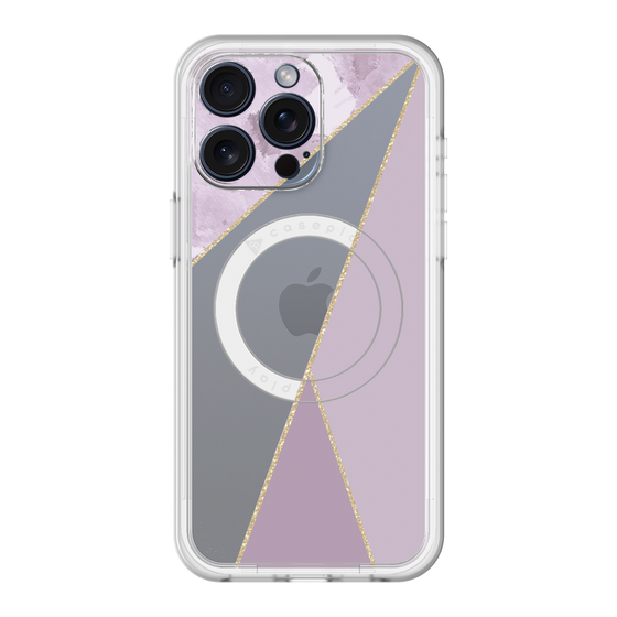 スリムプロテクションプレミアムケース with MagSafe［ マーブルトライアングルパレット - Purple ］