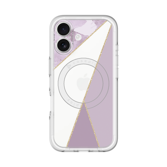 スリムプロテクションプレミアムケース with MagSafe［ マーブルトライアングルパレット - Purple ］