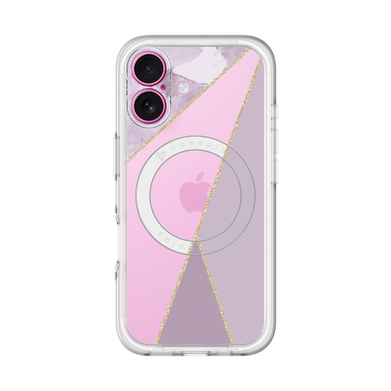 スリムプロテクションプレミアムケース with MagSafe［ マーブルトライアングルパレット - Purple ］