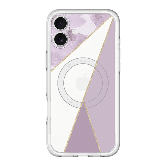 スリムプロテクションプレミアムケース with MagSafe［ マーブルトライアングルパレット - Purple ］