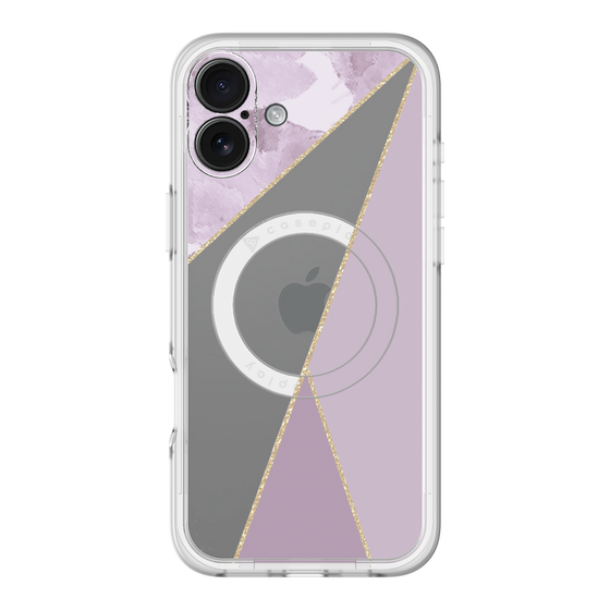 スリムプロテクションプレミアムケース with MagSafe［ マーブルトライアングルパレット - Purple ］