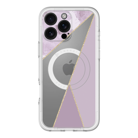 スリムプロテクションプレミアムケース with MagSafe［ マーブルトライアングルパレット - Purple ］