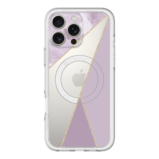 スリムプロテクションプレミアムケース with MagSafe［ マーブルトライアングルパレット - Purple ］