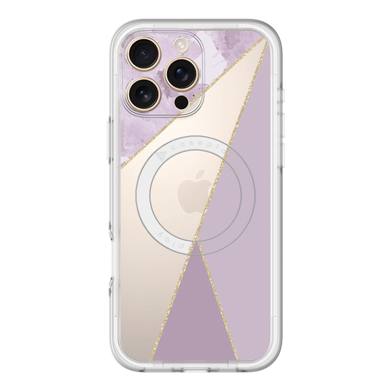 スリムプロテクションプレミアムケース with MagSafe［ マーブルトライアングルパレット - Purple ］