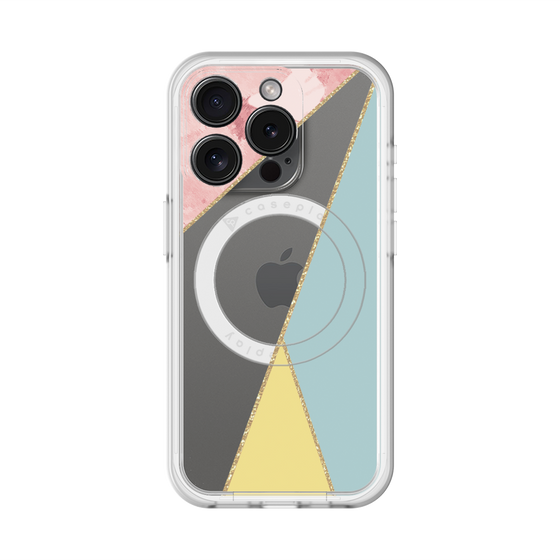 スリムプロテクションプレミアムケース with MagSafe［ マーブルトライアングルパレット - Mix ］
