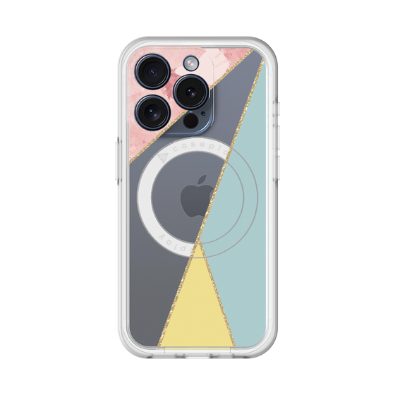 スリムプロテクションプレミアムケース with MagSafe［ マーブルトライアングルパレット - Mix ］