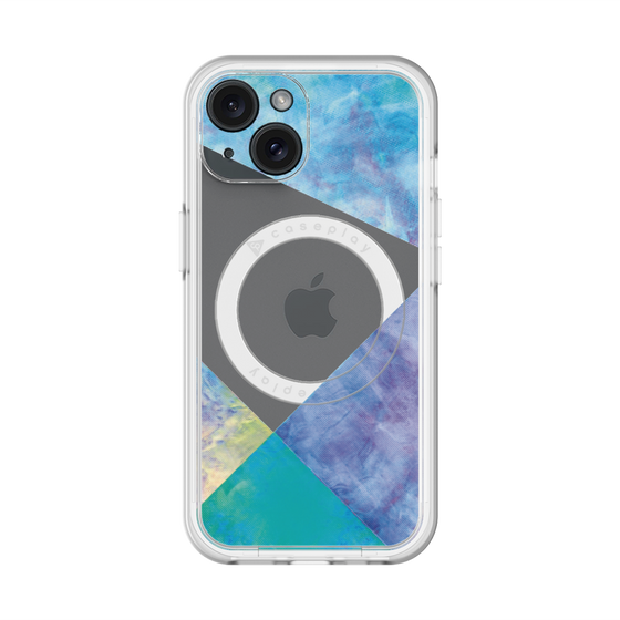 スリムプロテクションプレミアムケース with MagSafe［ 朝焼けパステルパレット - Blue ］