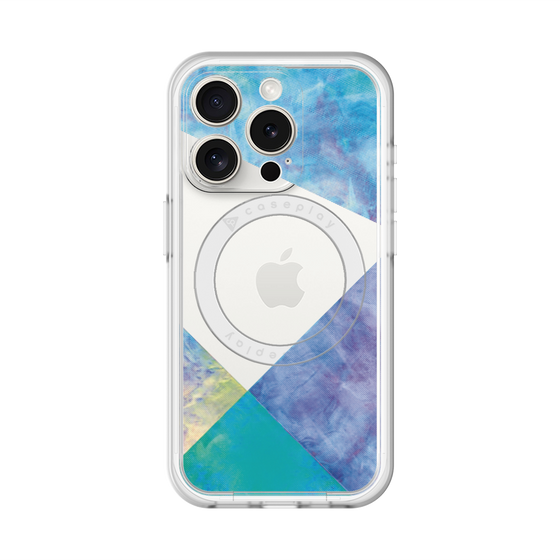 スリムプロテクションプレミアムケース with MagSafe［ 朝焼けパステルパレット - Blue ］