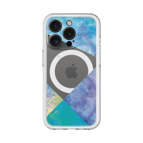 スリムプロテクションプレミアムケース with MagSafe［ 朝焼けパステルパレット - Blue ］