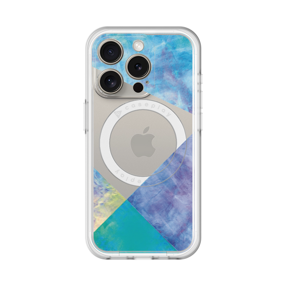スリムプロテクションプレミアムケース with MagSafe［ 朝焼けパステルパレット - Blue ］