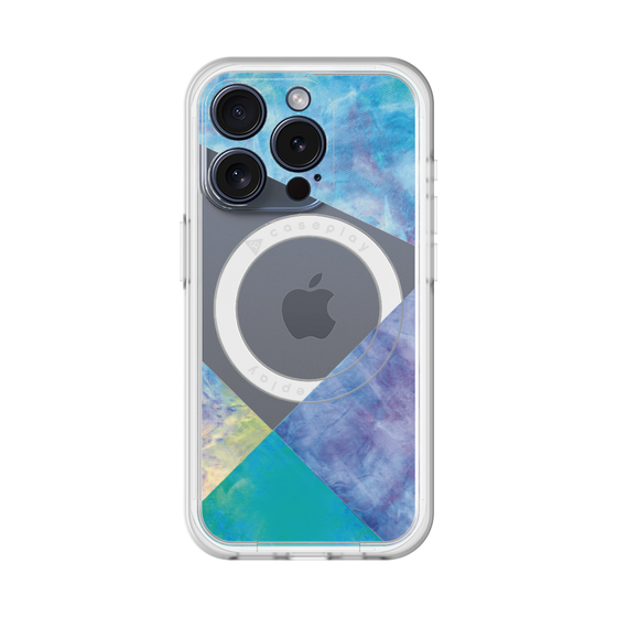 スリムプロテクションプレミアムケース with MagSafe［ 朝焼けパステルパレット - Blue ］