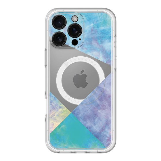 スリムプロテクションプレミアムケース with MagSafe［ 朝焼けパステルパレット - Blue ］