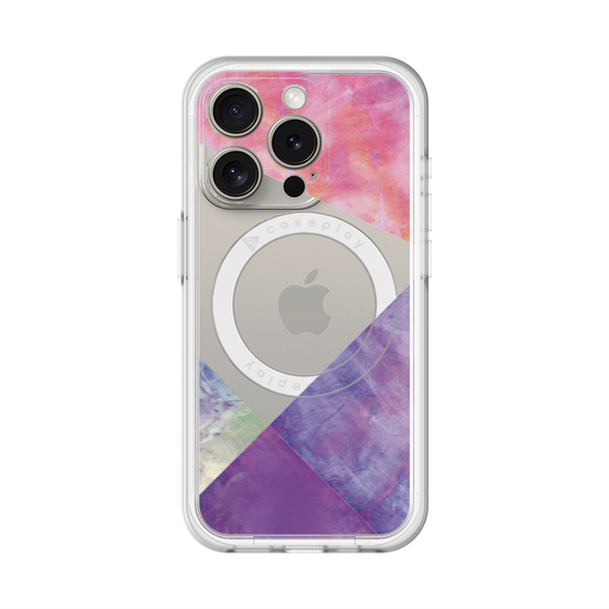 スリムプロテクションプレミアムケース with MagSafe［ 朝焼けパステルパレット - Purple ］