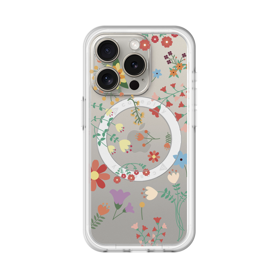 スリムプロテクションプレミアムケース with MagSafe［ キュートな花柄 ］
