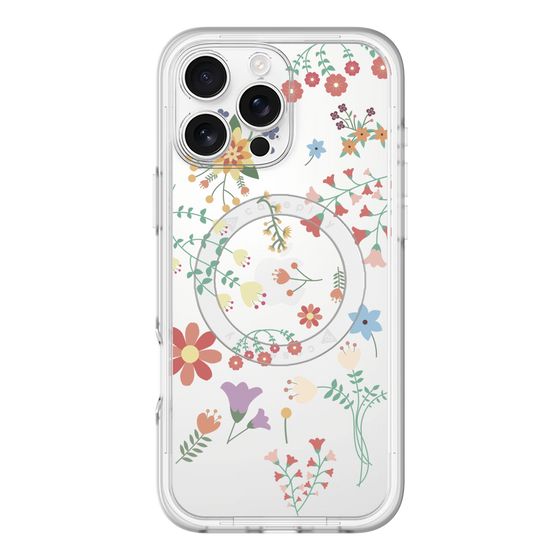 スリムプロテクションプレミアムケース with MagSafe［ キュートな花柄 ］