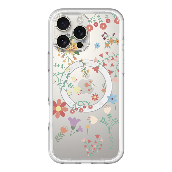 スリムプロテクションプレミアムケース with MagSafe［ キュートな花柄 ］