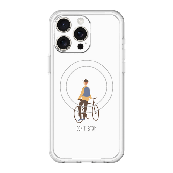 スリムプロテクションプレミアムケース with MagSafe［ Dont stop - White ］