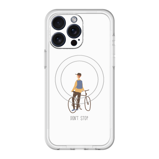 スリムプロテクションプレミアムケース with MagSafe［ Dont stop - White ］