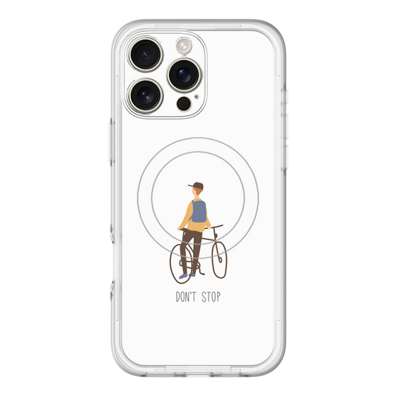 スリムプロテクションプレミアムケース with MagSafe［ Dont stop - White ］