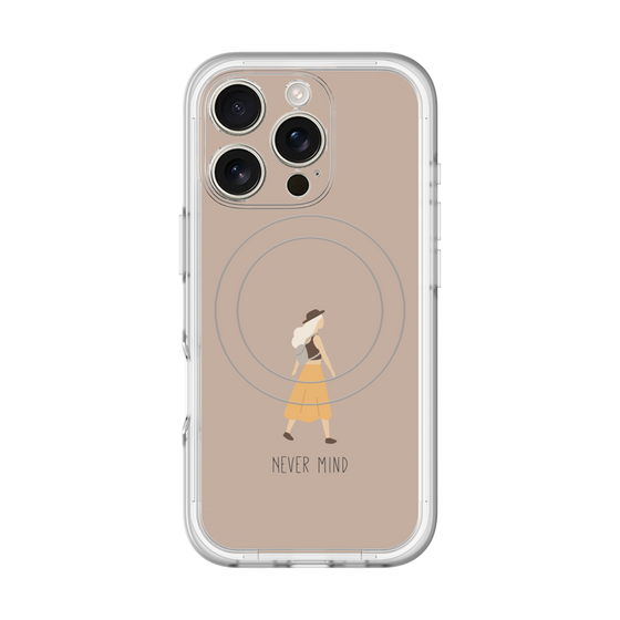スリムプロテクションプレミアムケース with MagSafe［ Never Mind - Beige ］