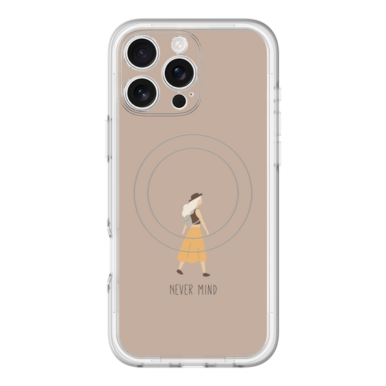 スリムプロテクションプレミアムケース with MagSafe［ Never Mind - Beige ］