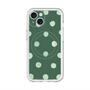 スリムプロテクションプレミアムケース with MagSafe［ 水彩ドット・レトロカラー - Green ］
