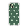 スリムプロテクションプレミアムケース with MagSafe［ 水彩ドット・レトロカラー - Green ］