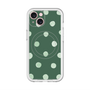 スリムプロテクションプレミアムケース with MagSafe［ 水彩ドット・レトロカラー - Green ］