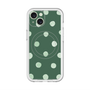 スリムプロテクションプレミアムケース with MagSafe［ 水彩ドット・レトロカラー - Green ］