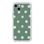 スリムプロテクションプレミアムケース with MagSafe［ 水彩ドット・レトロカラー - Green ］