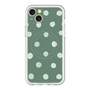スリムプロテクションプレミアムケース with MagSafe［ 水彩ドット・レトロカラー - Green ］