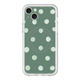 スリムプロテクションプレミアムケース with MagSafe［ 水彩ドット・レトロカラー - Green ］