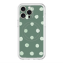 スリムプロテクションプレミアムケース with MagSafe［ 水彩ドット・レトロカラー - Green ］