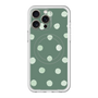 スリムプロテクションプレミアムケース with MagSafe［ 水彩ドット・レトロカラー - Green ］