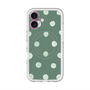 スリムプロテクションプレミアムケース with MagSafe［ 水彩ドット・レトロカラー - Green ］
