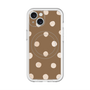 スリムプロテクションプレミアムケース with MagSafe［ 水彩ドット・レトロカラー - Brown ］