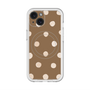 スリムプロテクションプレミアムケース with MagSafe［ 水彩ドット・レトロカラー - Brown ］
