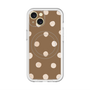 スリムプロテクションプレミアムケース with MagSafe［ 水彩ドット・レトロカラー - Brown ］