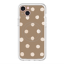 スリムプロテクションプレミアムケース with MagSafe［ 水彩ドット・レトロカラー - Brown ］