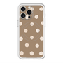 スリムプロテクションプレミアムケース with MagSafe［ 水彩ドット・レトロカラー - Brown ］