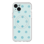 スリムプロテクションプレミアムケース with MagSafe［ 水彩ドット・レトロカラー - Light Blue ］