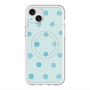 スリムプロテクションプレミアムケース with MagSafe［ 水彩ドット・レトロカラー - Light Blue ］