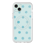 スリムプロテクションプレミアムケース with MagSafe［ 水彩ドット・レトロカラー - Light Blue ］