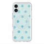 スリムプロテクションプレミアムケース with MagSafe［ 水彩ドット・レトロカラー - Light Blue ］
