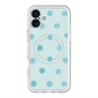 スリムプロテクションプレミアムケース with MagSafe［ 水彩ドット・レトロカラー - Light Blue ］