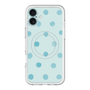 スリムプロテクションプレミアムケース with MagSafe［ 水彩ドット・レトロカラー - Light Blue ］