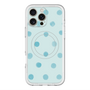 スリムプロテクションプレミアムケース with MagSafe［ 水彩ドット・レトロカラー - Light Blue ］
