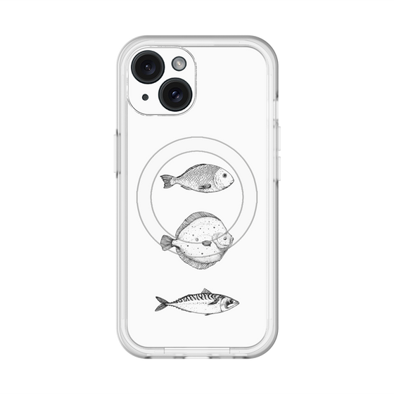 スリムプロテクションプレミアムケース with MagSafe［ Coexist No.1 - White ］