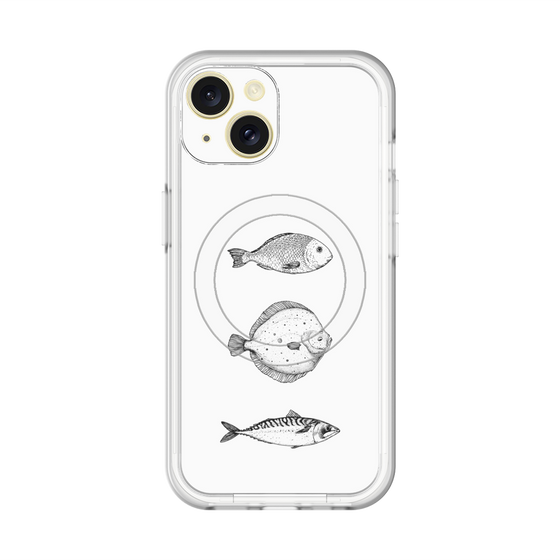 スリムプロテクションプレミアムケース with MagSafe［ Coexist No.1 - White ］