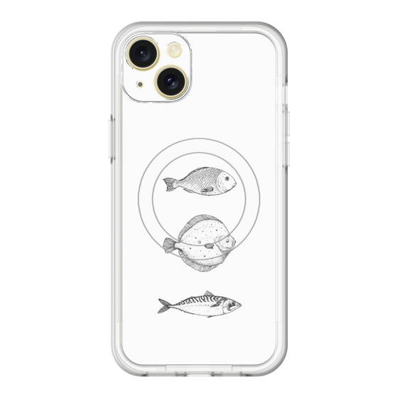 スリムプロテクションプレミアムケース with MagSafe［ Coexist No.1 - White ］